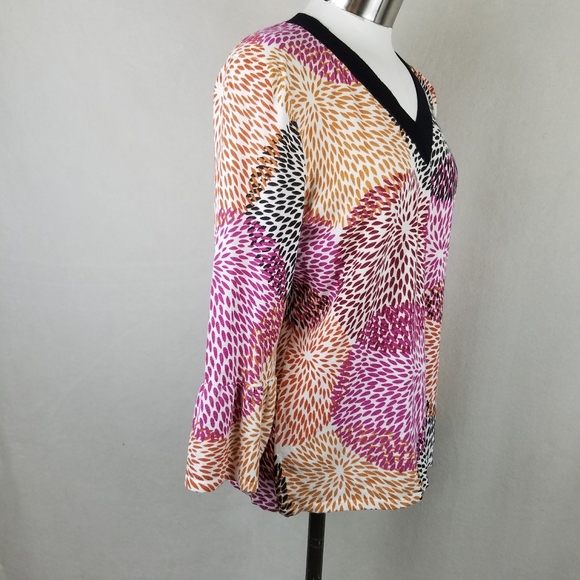 Cable & Gauge Top Blouse Size L Boho Long Sleeved - Picture 7 of 9